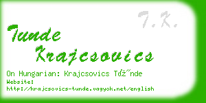 tunde krajcsovics business card